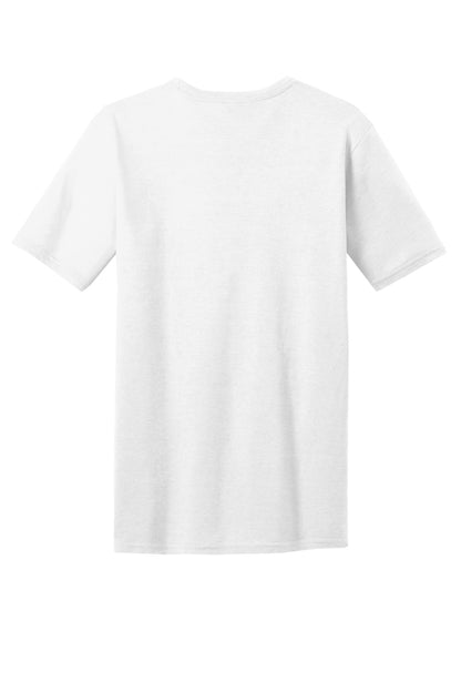 Custom Embroidered District T-Shirts  in White