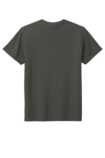 Custom Embroidered District T-Shirts  in Deepest Grey