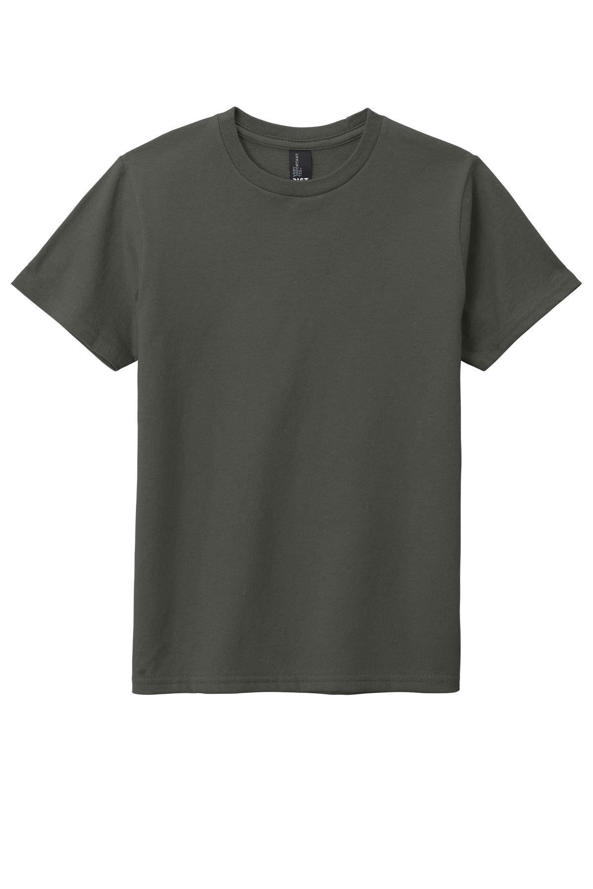 Custom Embroidered District T-Shirts  in Deepest Grey