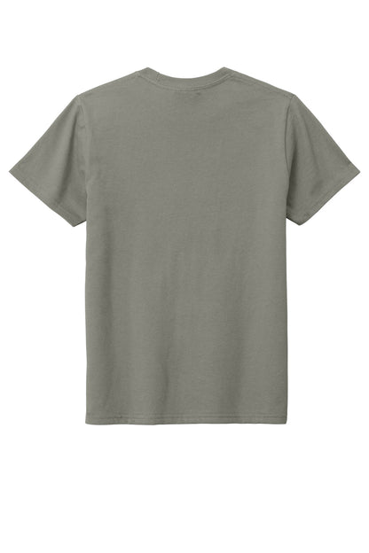 Custom Embroidered District T-Shirts  in Deep Smoke