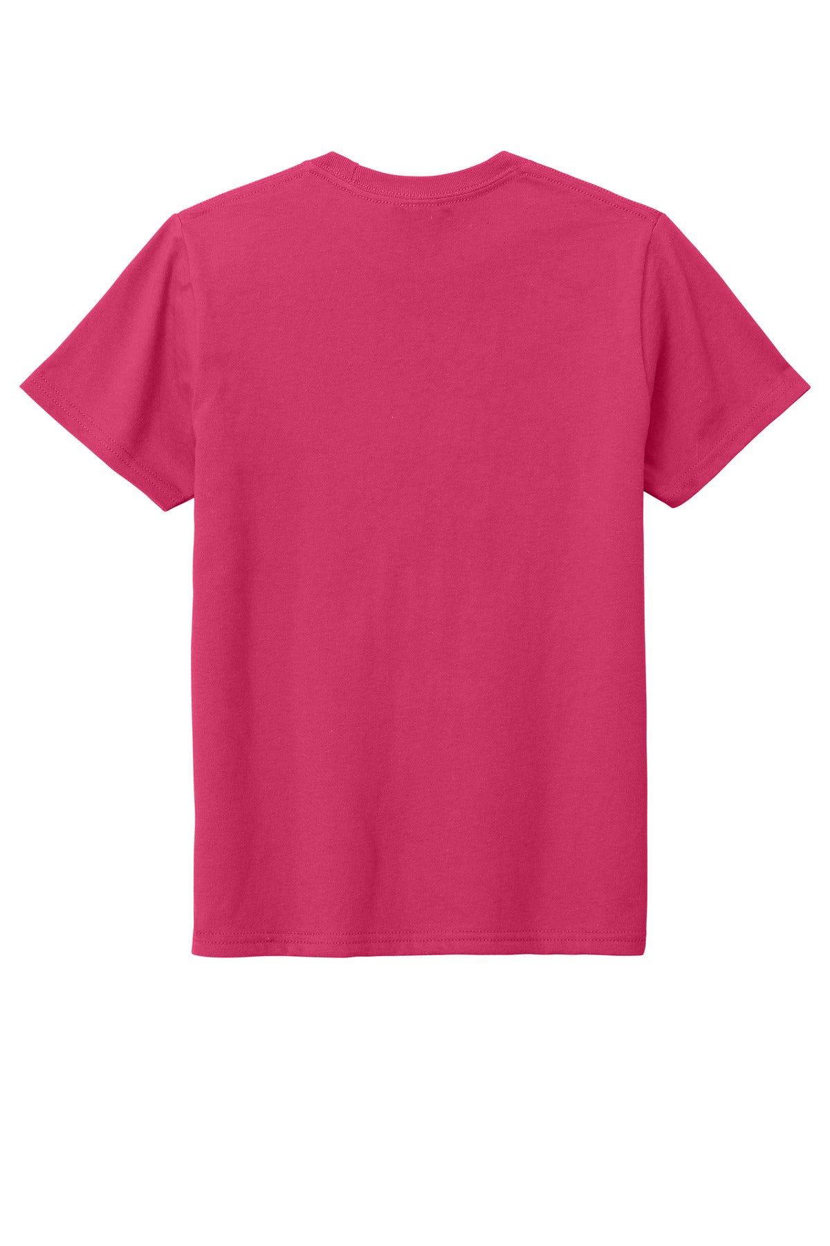 Custom Embroidered District T-Shirts  in Flush Pink