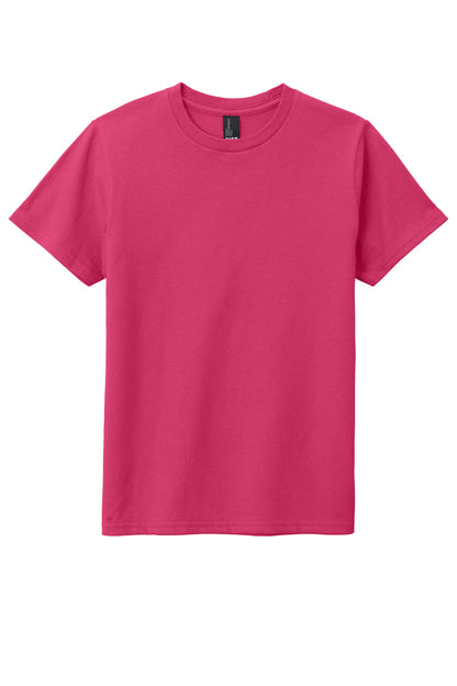 Custom Embroidered District T-Shirts  in Flush Pink