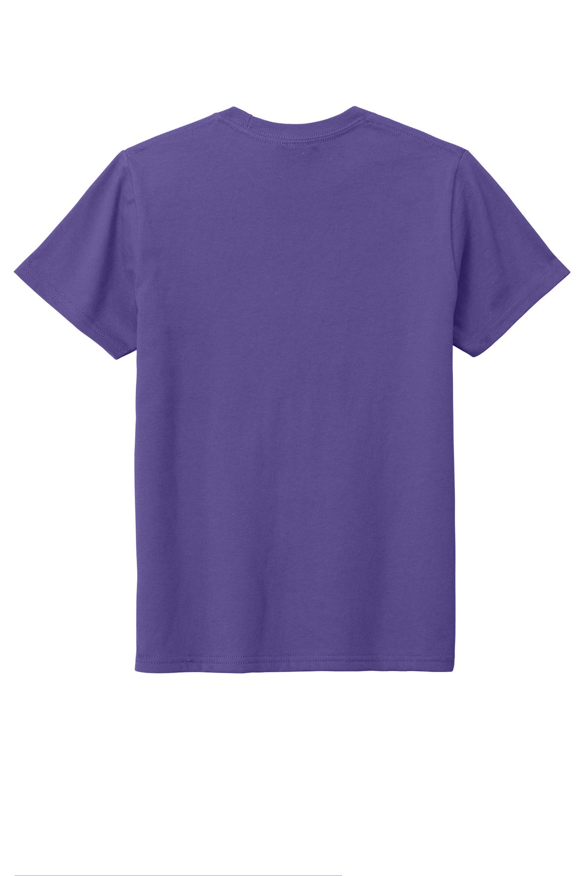 Custom Embroidered District T-Shirts  in Purple