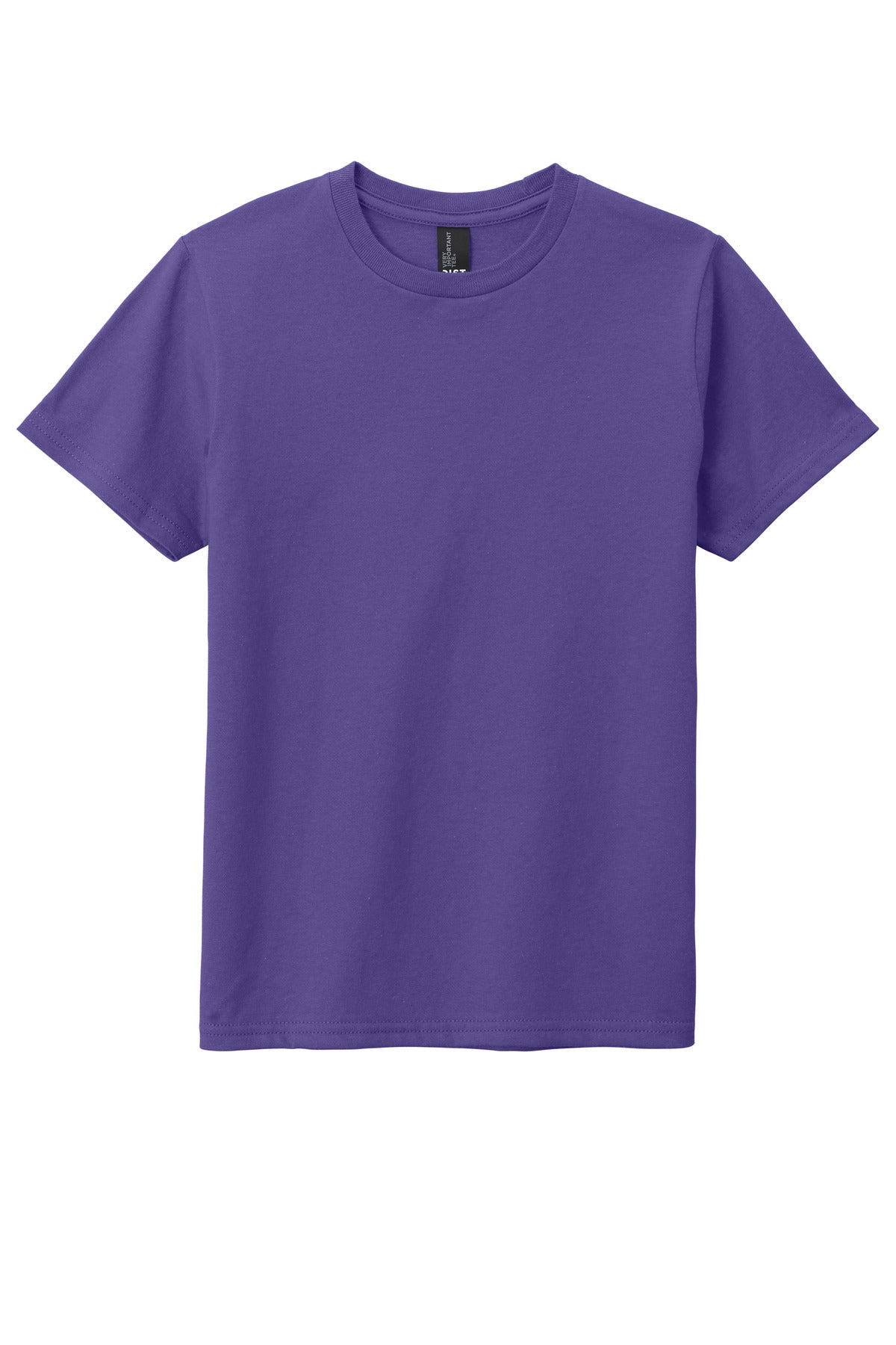 Custom Embroidered District T-Shirts  in Purple