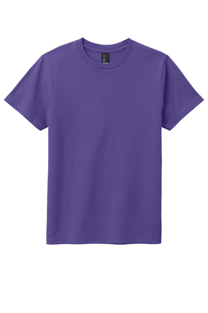 Custom Embroidered District T-Shirts  in Purple