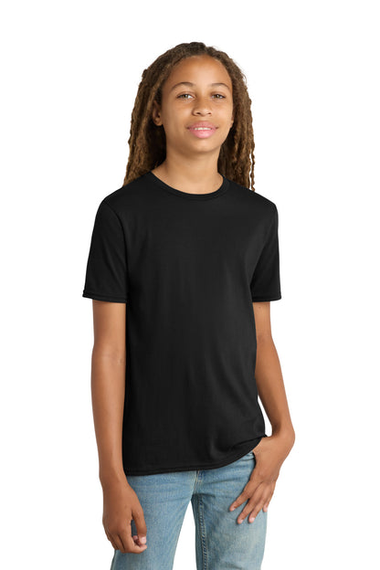 Custom Embroidered District T-Shirts  in Black