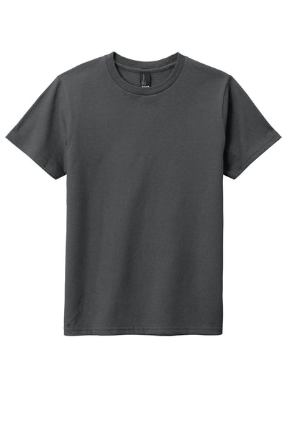 Custom Embroidered District T-Shirts  in Charcoal
