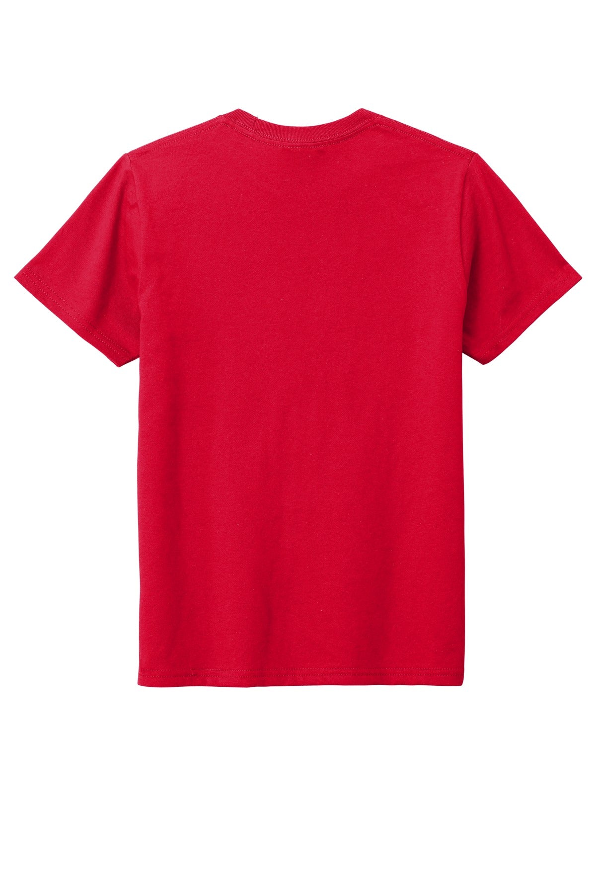 Custom Embroidered District T-Shirts  in Classic Red