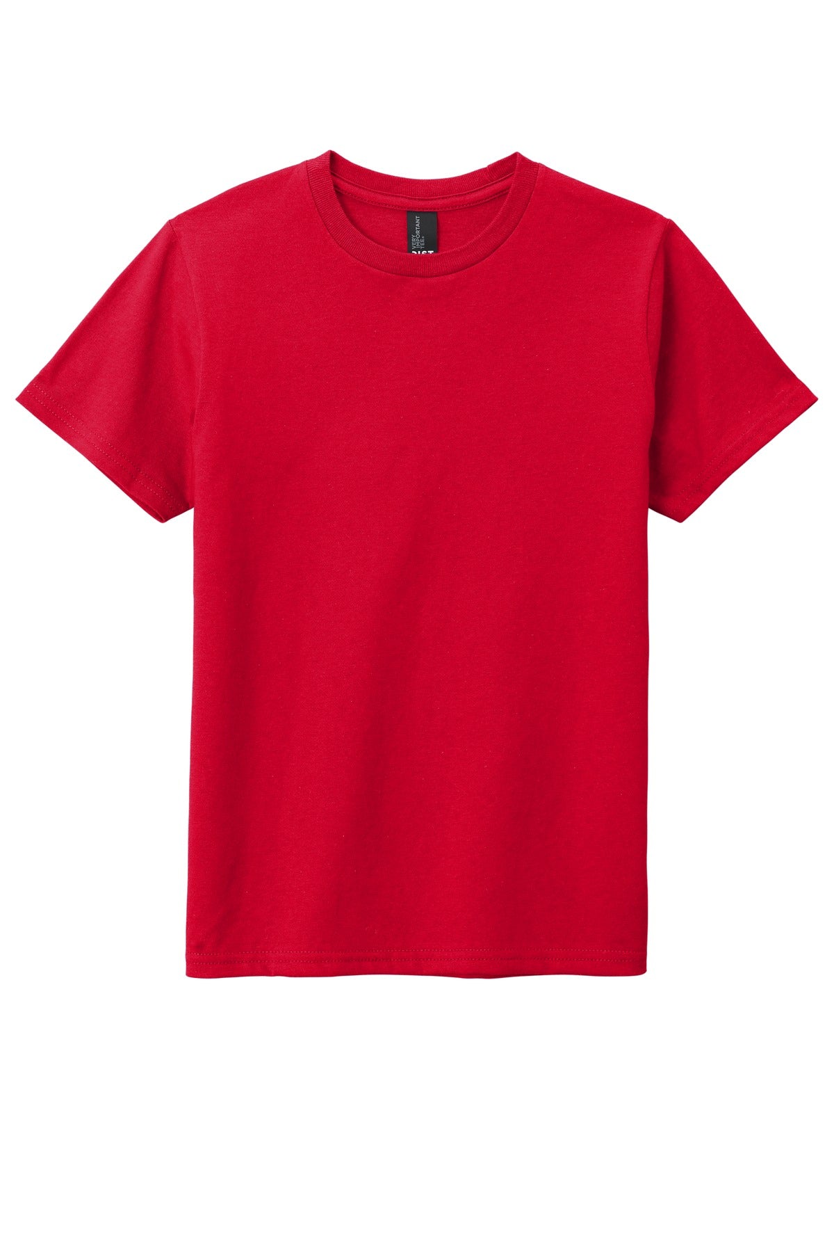 Custom Embroidered District T-Shirts  in Classic Red