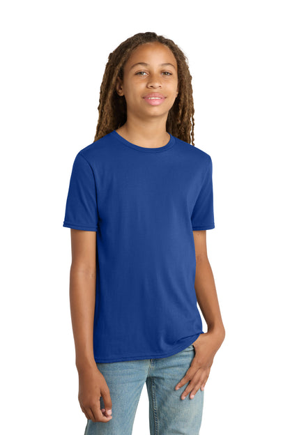 Custom Embroidered District T-Shirts  in Deep Royal
