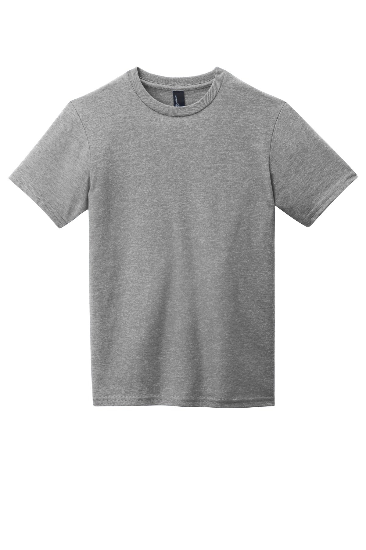 Custom Embroidered District T-Shirts  in Grey Frost