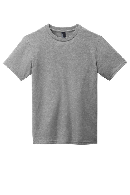 Custom Embroidered District T-Shirts  in Grey Frost