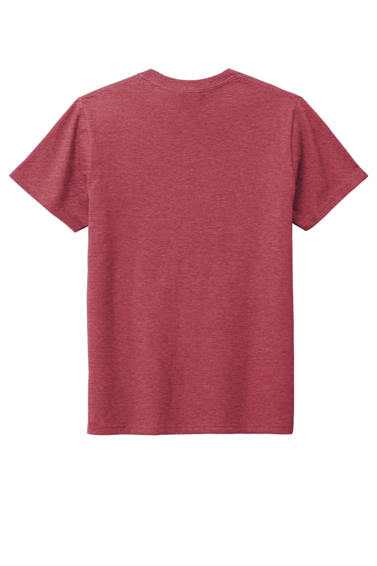 Custom Embroidered District T-Shirts  in Heathered Cardinal
