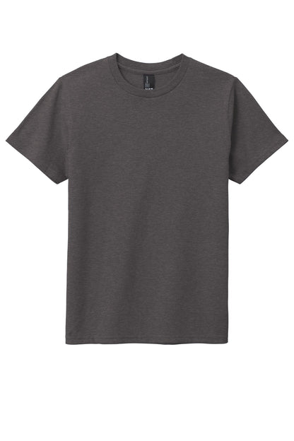 Custom Embroidered District T-Shirts  in Heathered Charcoal