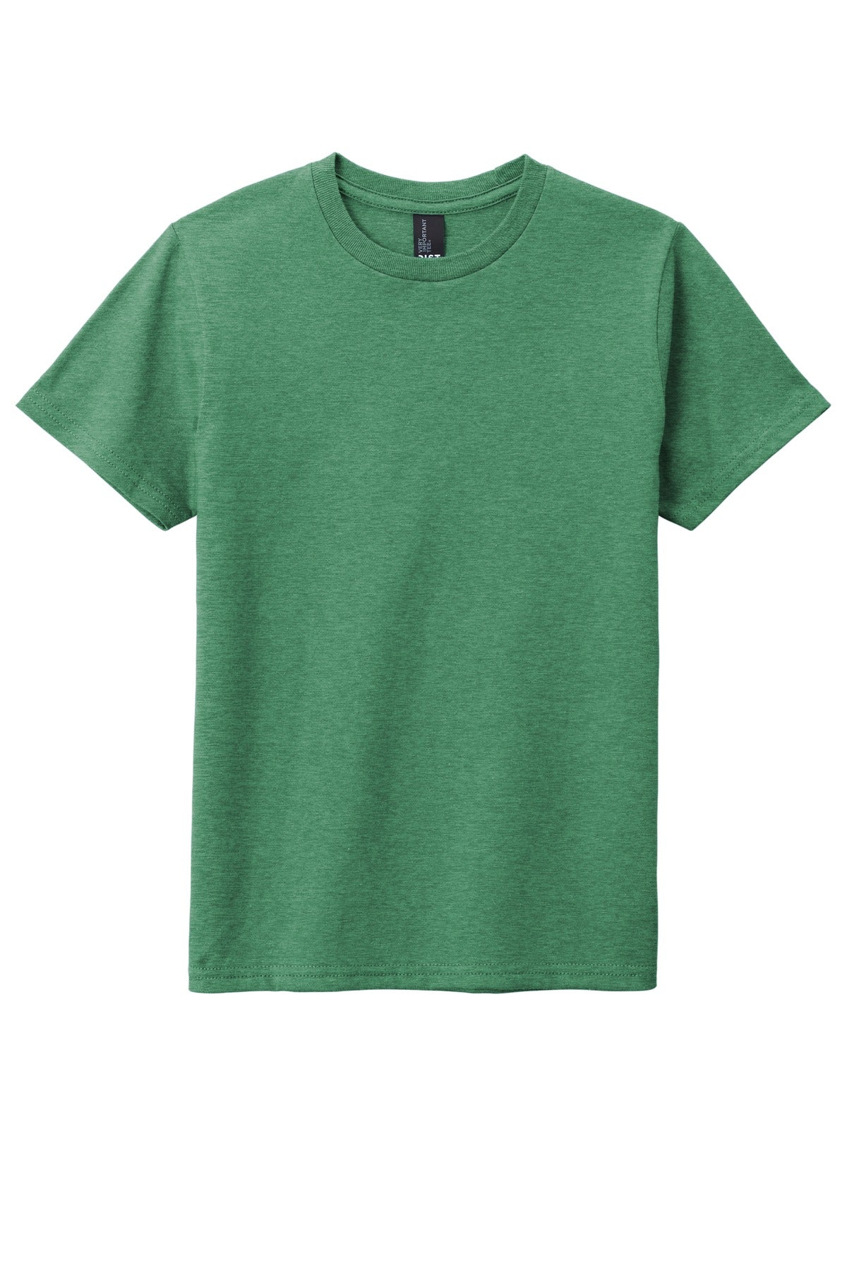 Custom Embroidered District T-Shirts  in Heathered Kelly Green