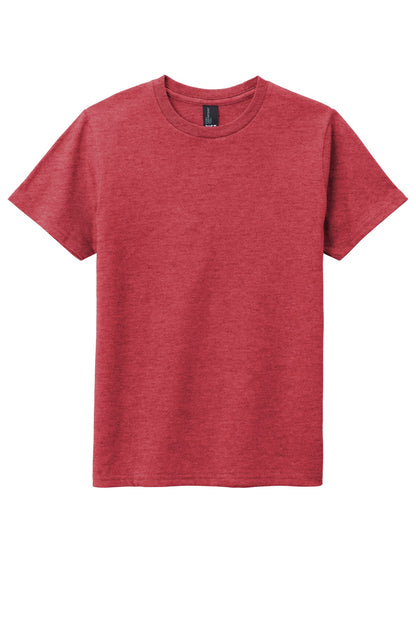 Custom Embroidered District T-Shirts  in Heathered Red