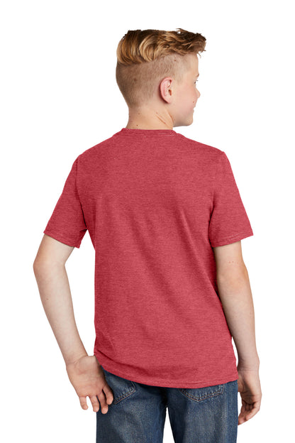 Custom Embroidered District Youth Very Important Tee. DT6000Y,Heathered Red