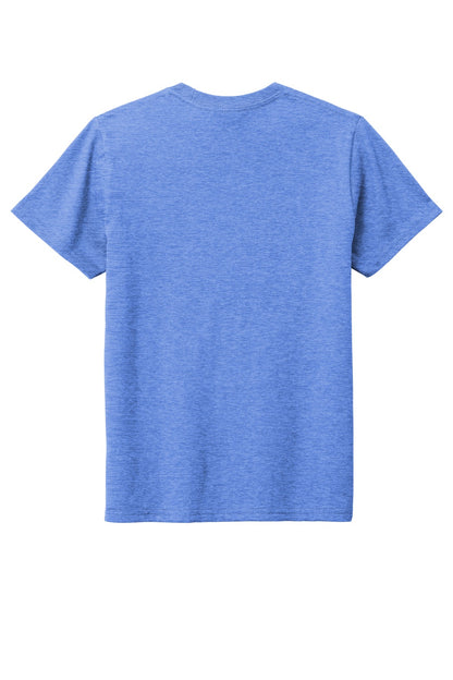 Custom Embroidered District T-Shirts  in Heathered Royal