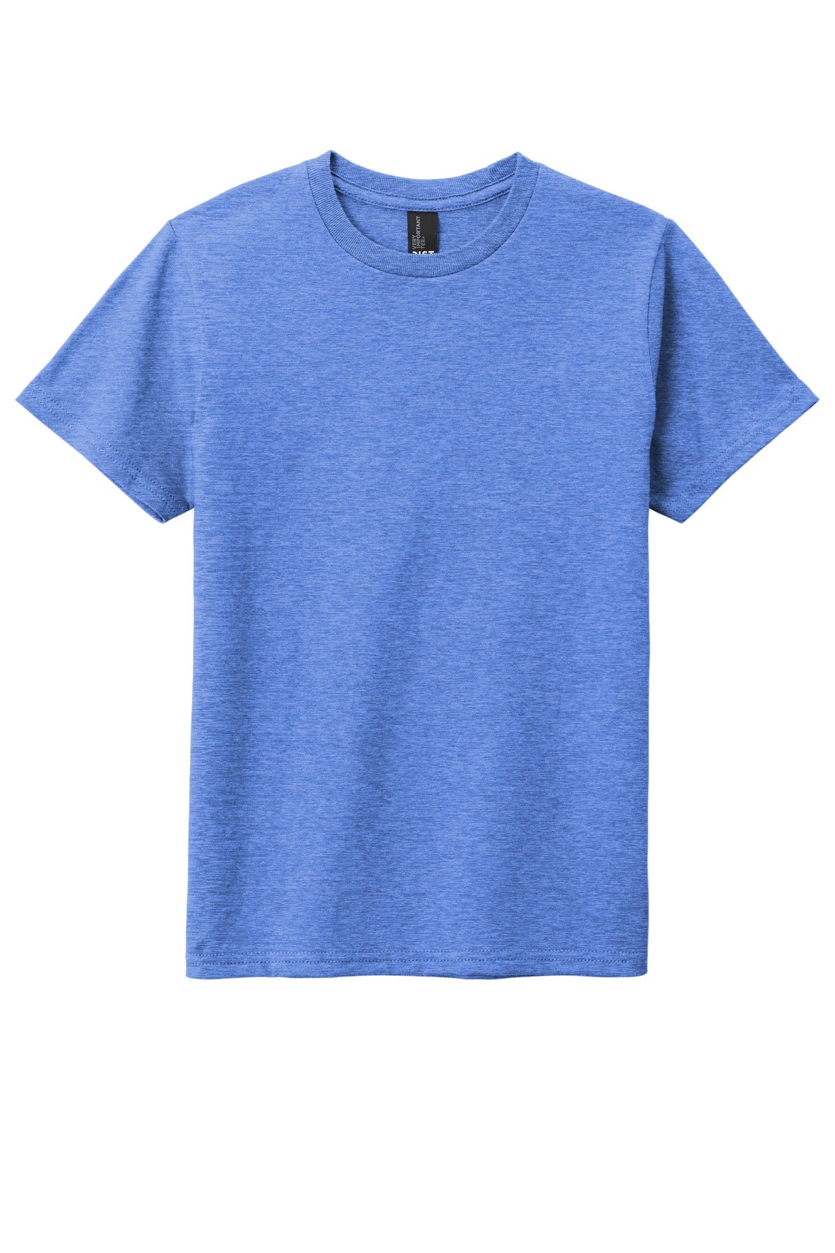 Custom Embroidered District T-Shirts  in Heathered Royal