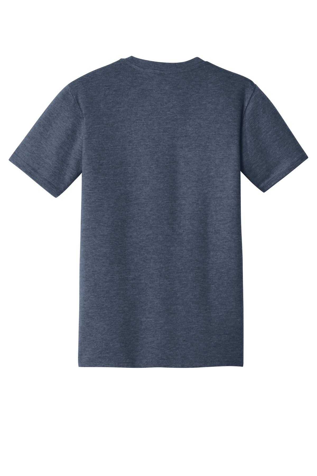 Custom Embroidered District T-Shirts  in Heathered Navy