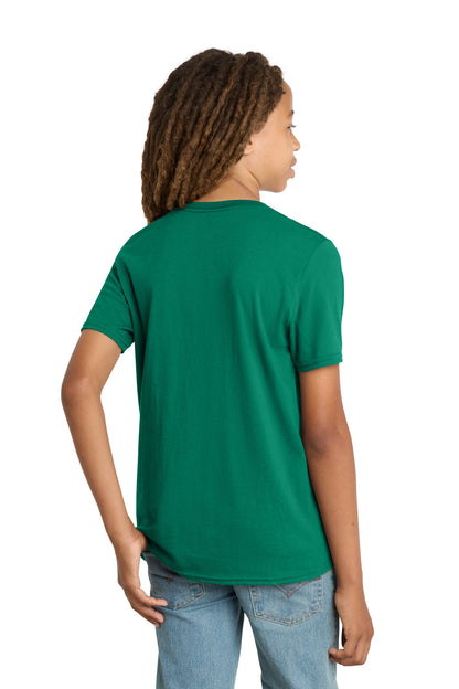 Custom Embroidered District T-Shirts  in Jewel Green