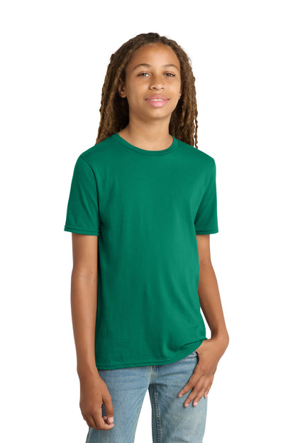 Custom Embroidered District T-Shirts  in Jewel Green