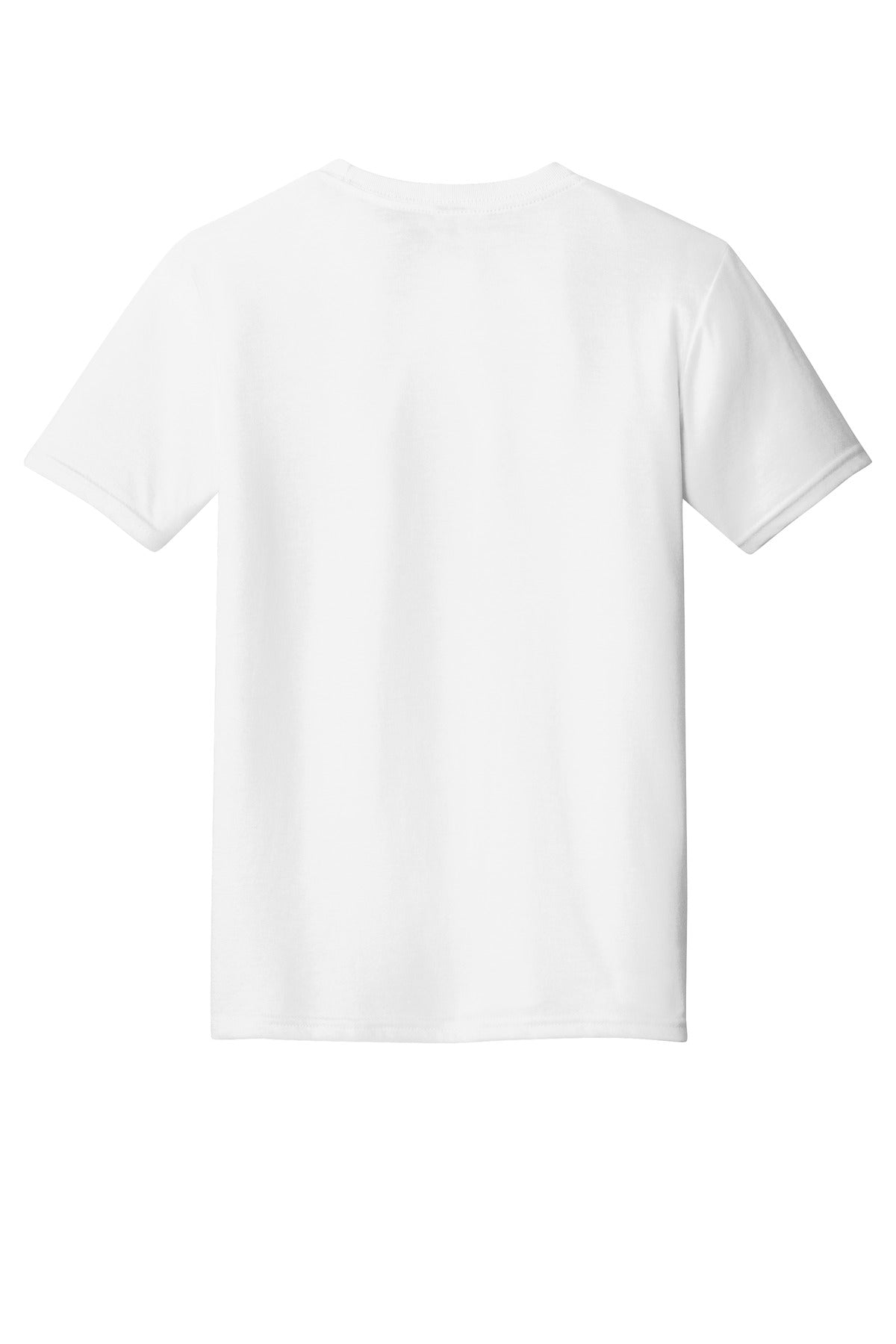 Custom Embroidered District T-Shirts  in White