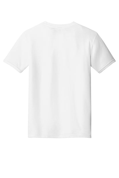 Custom Embroidered District T-Shirts  in White