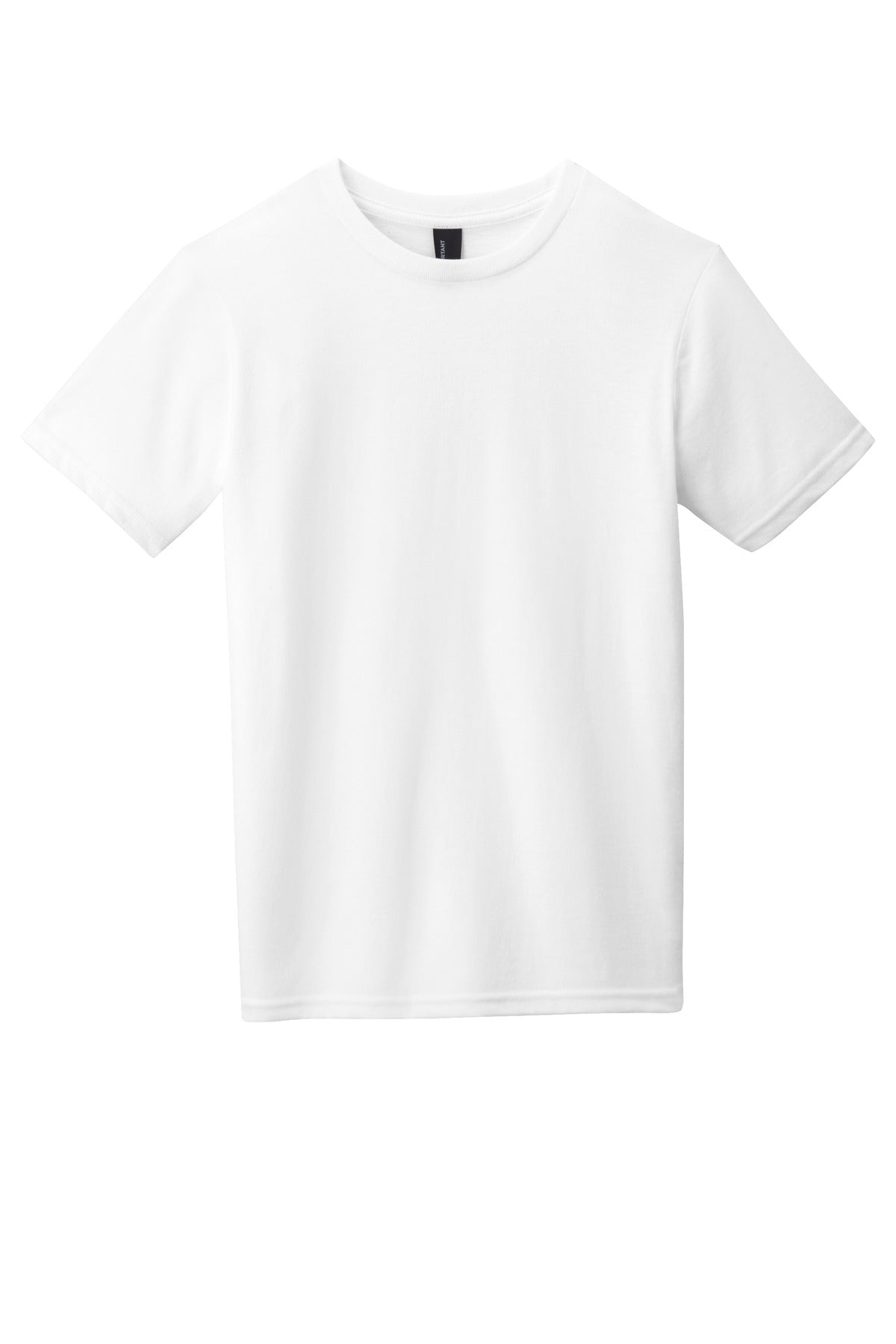 Custom Embroidered District T-Shirts  in White