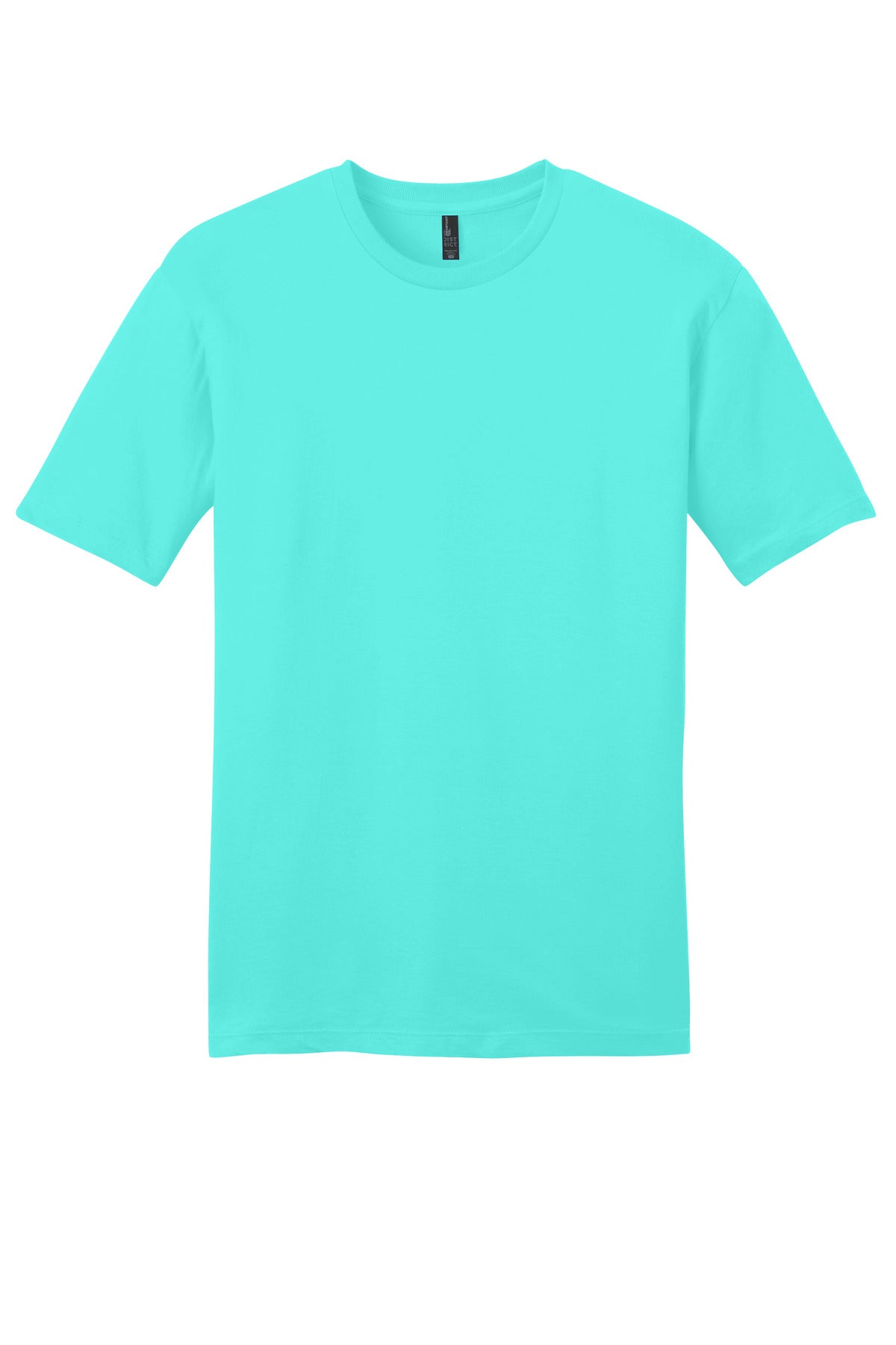 Custom Embroidered District T-Shirts  in Aqua