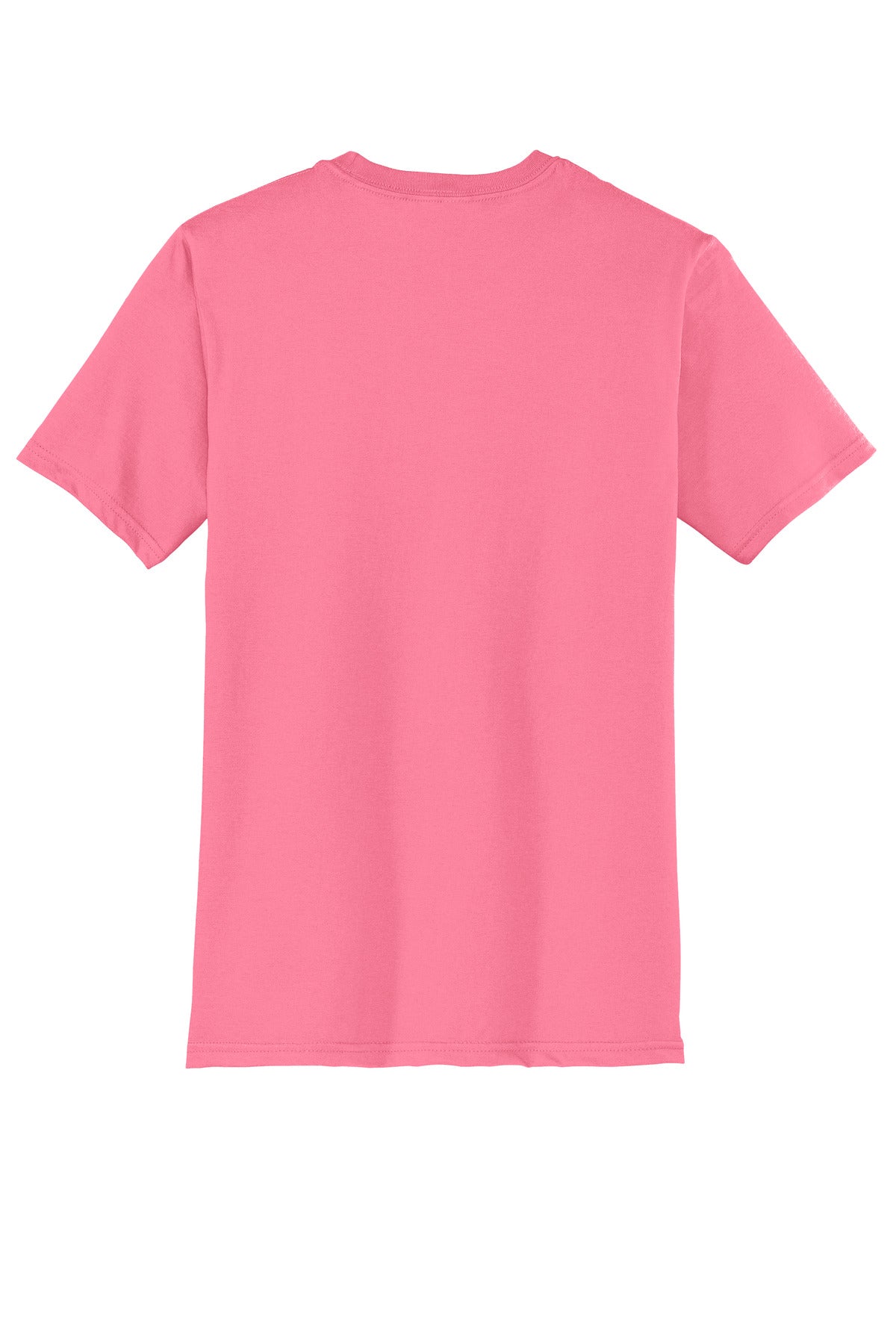 Custom Embroidered District T-Shirts  in Awareness Pink
