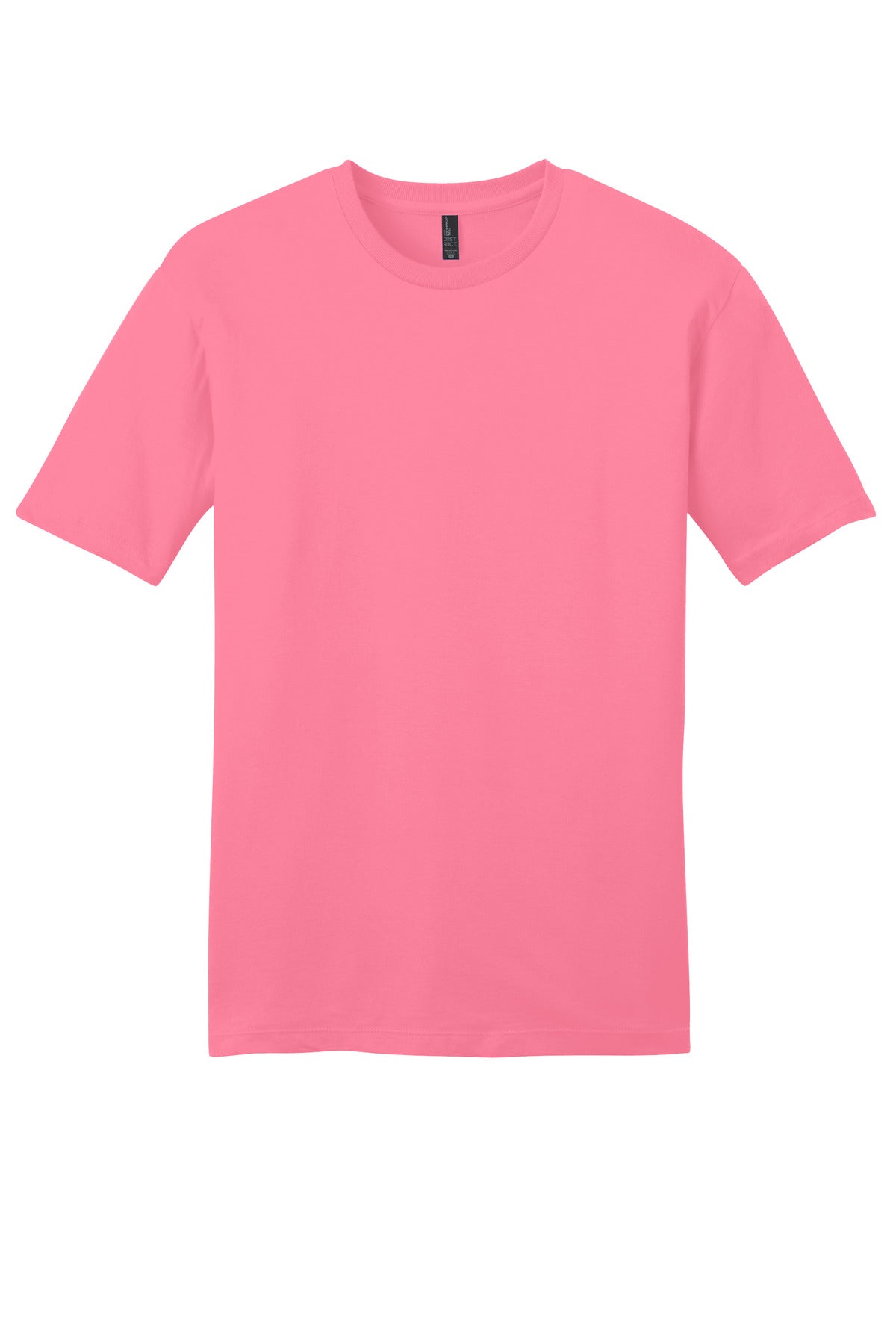 Custom Embroidered District T-Shirts  in Awareness Pink