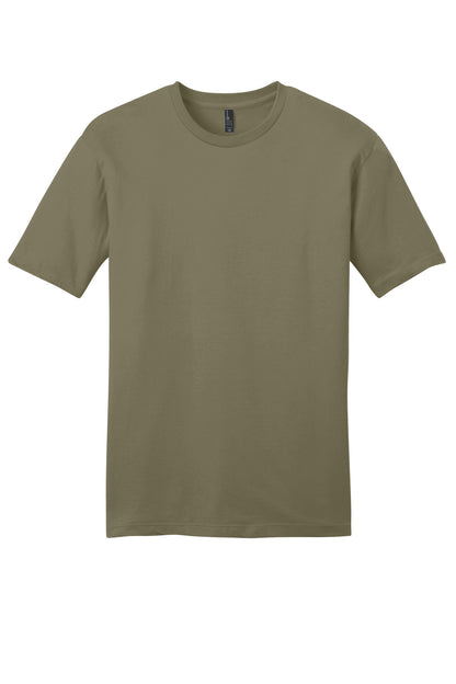 Custom Embroidered District T-Shirts  in Coyote Brown