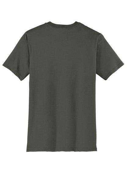 Custom Embroidered District T-Shirts  in Deepest Grey