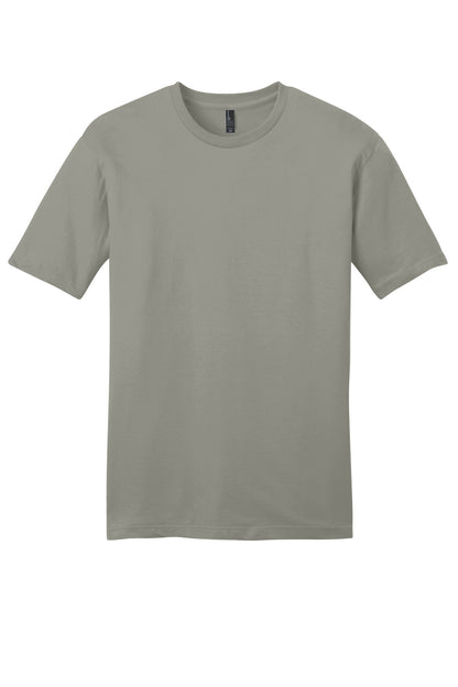 Custom Embroidered District T-Shirts  in Deep Smoke