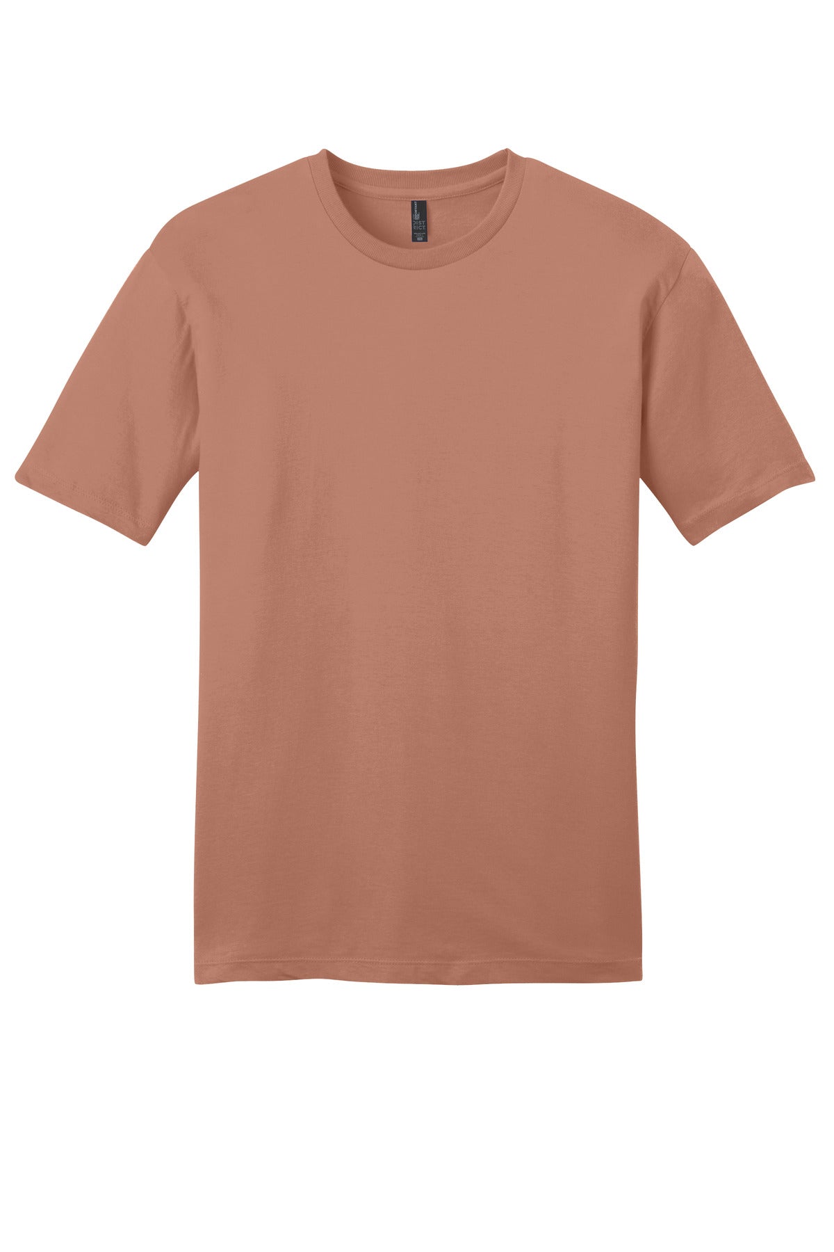 Custom Embroidered District T-Shirts  in Desert Rose