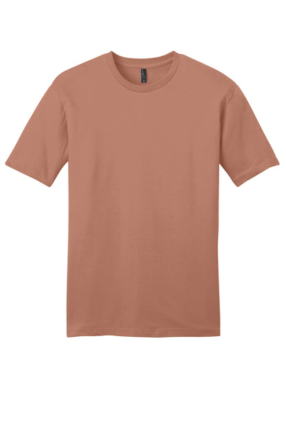 Custom Embroidered District T-Shirts  in Desert Rose