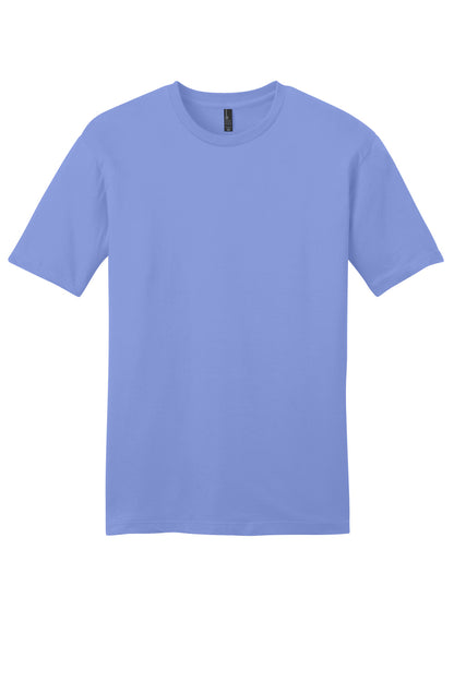 Custom Embroidered District T-Shirts  in Electric Purple