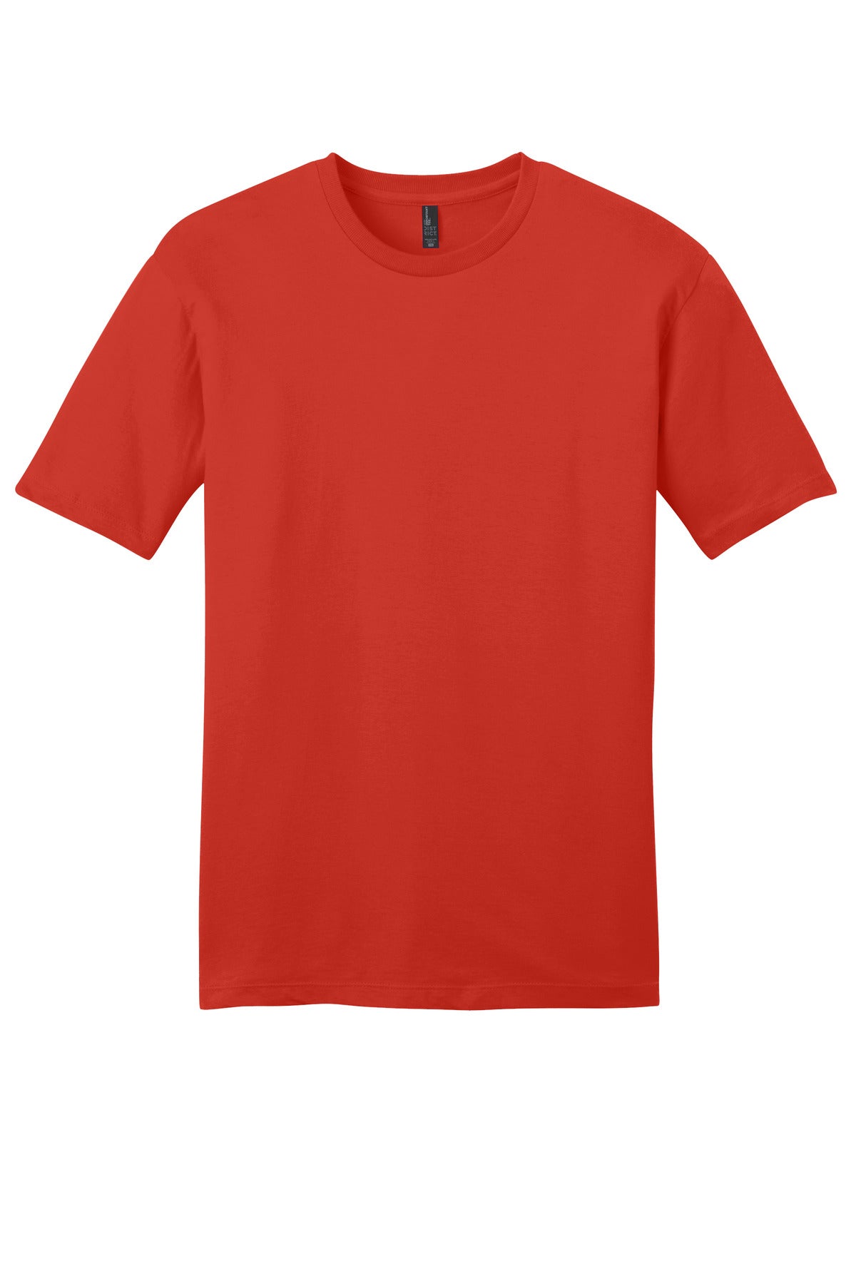 Custom Embroidered District T-Shirts  in Fiery Red