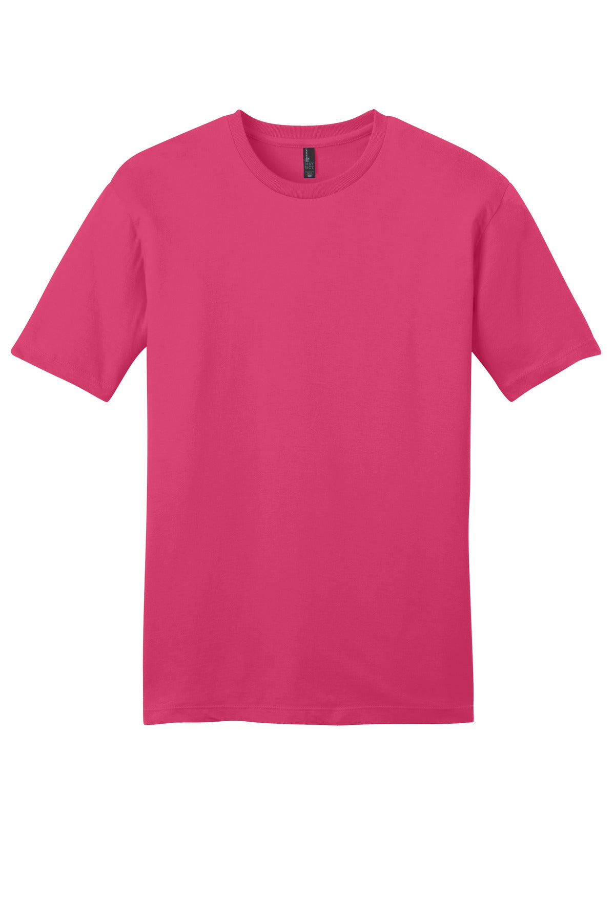 Custom Embroidered District T-Shirts  in Flush Pink