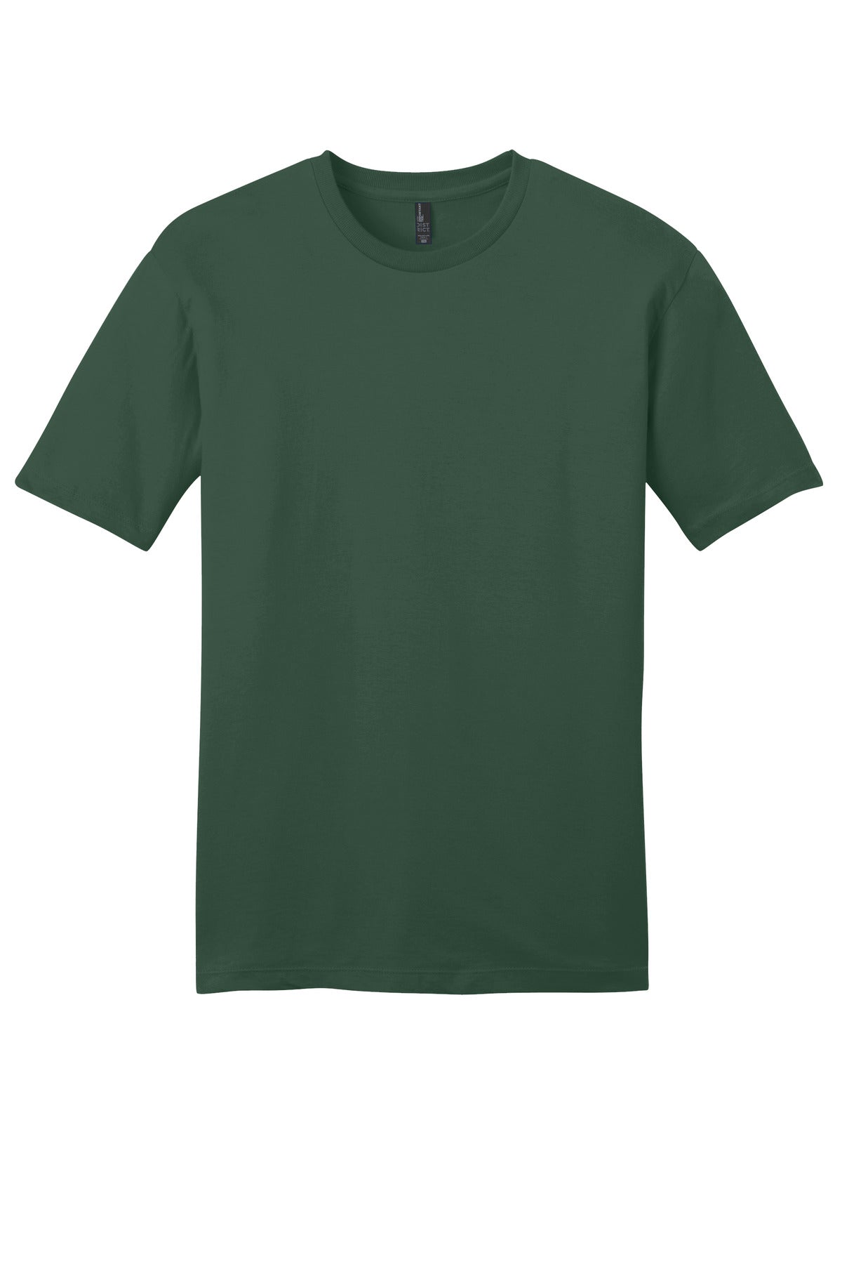 Custom Embroidered District T-Shirts  in Forest Green
