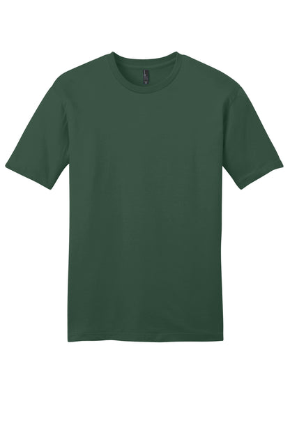 Custom Embroidered District T-Shirts  in Forest Green