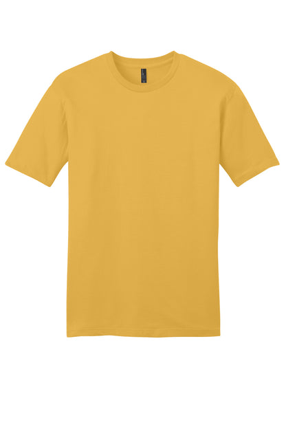 Custom Embroidered District T-Shirts  in Ochre Yellow