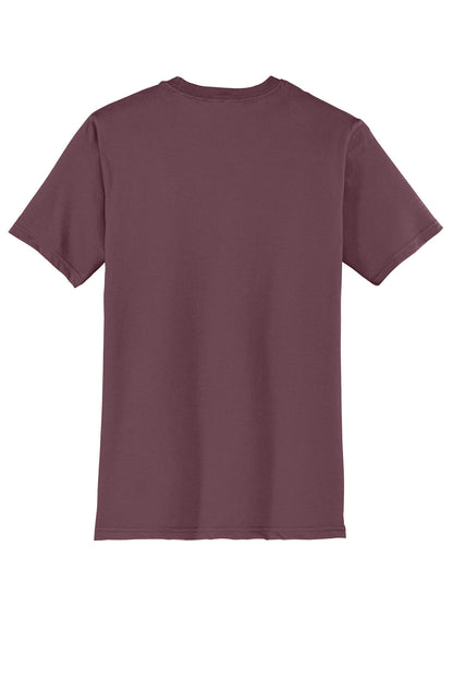 Custom Embroidered District T-Shirts  in Plum