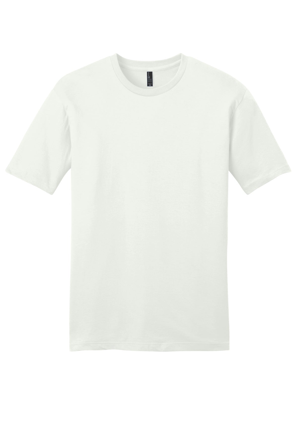 Custom Embroidered District T-Shirts  in White Smoke