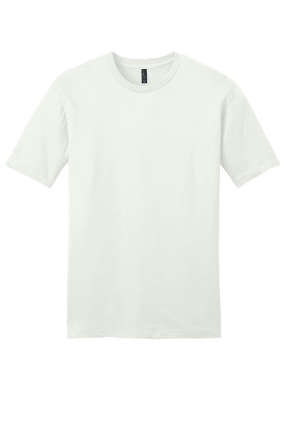 Custom Embroidered District T-Shirts  in White Smoke