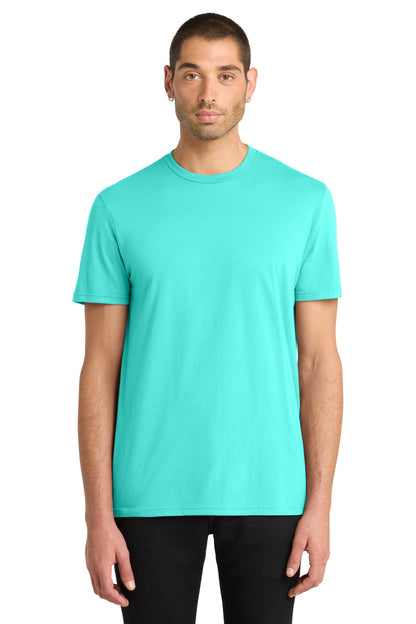 Custom Embroidered District T-Shirts  in Aqua