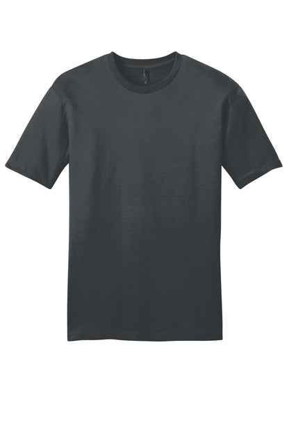 Custom Embroidered District T-Shirts  in Charcoal