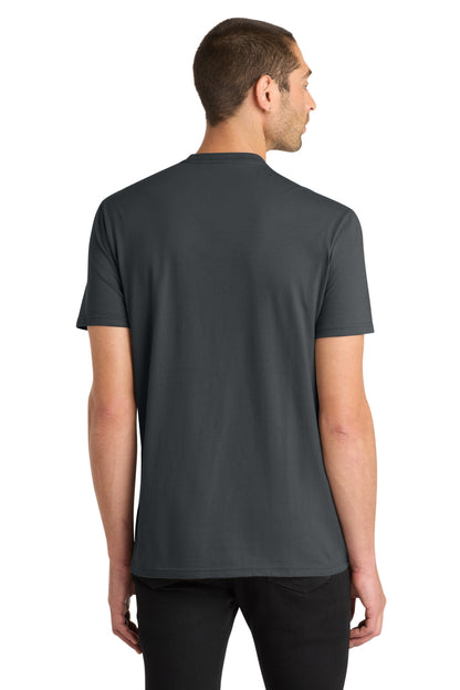 Custom Embroidered District T-Shirts  in Charcoal