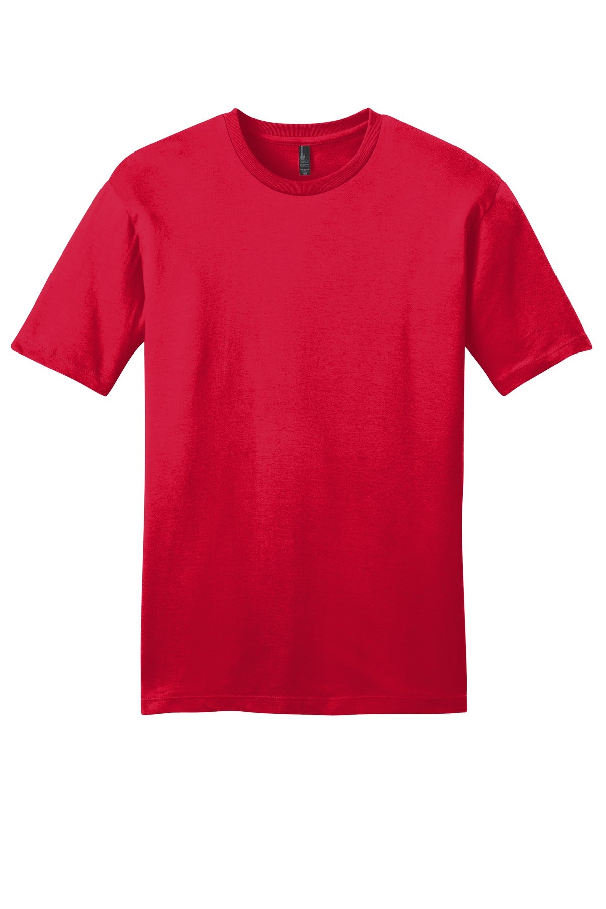 Custom Embroidered District T-Shirts  in Classic Red